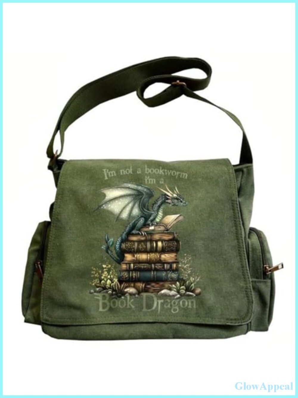 Canvas Messenger Bag Crossbody Purse Adjustable Strap Multi Pockets Unisex